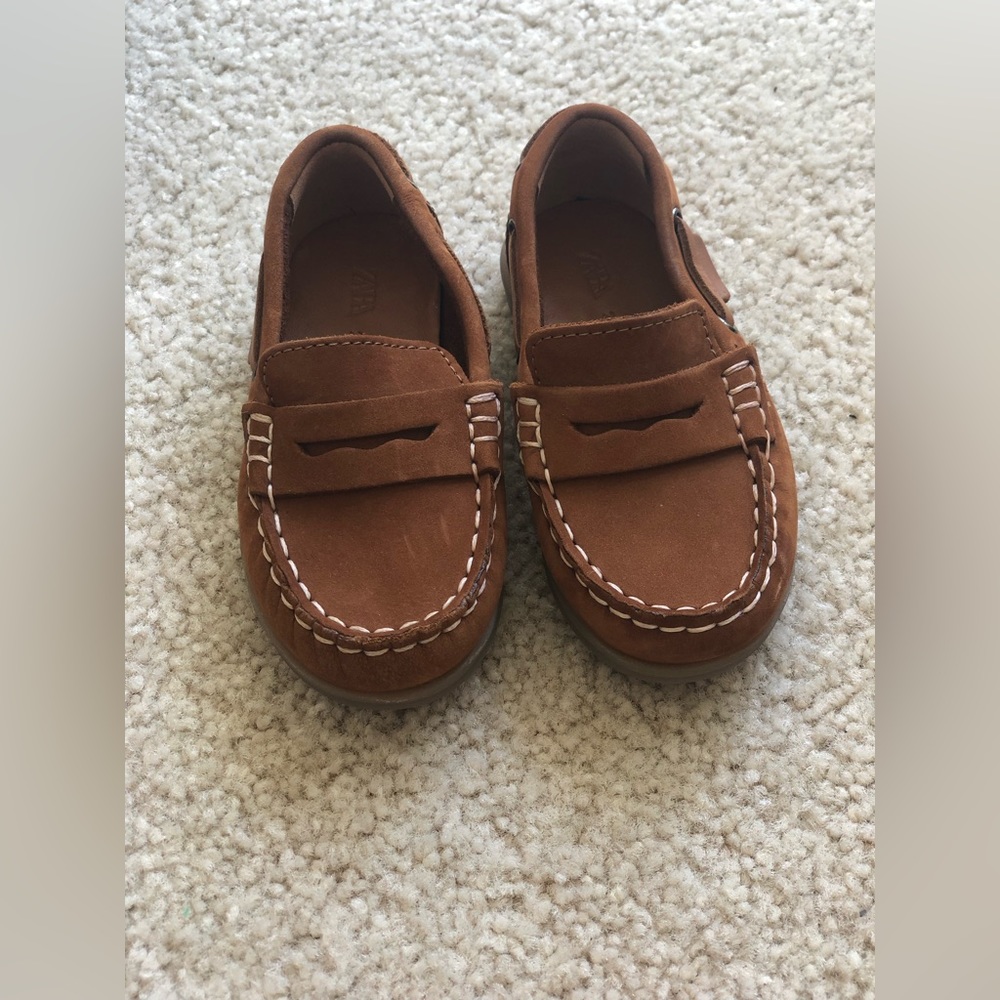 Zara Toddler Boys Loafers, size EU 22, US 6 brown